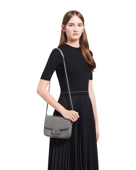 prada diagramme leather shoulder bag review|Prada brushed leather shoulder bag.